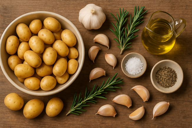 Ingredientes das batatas gatinhas