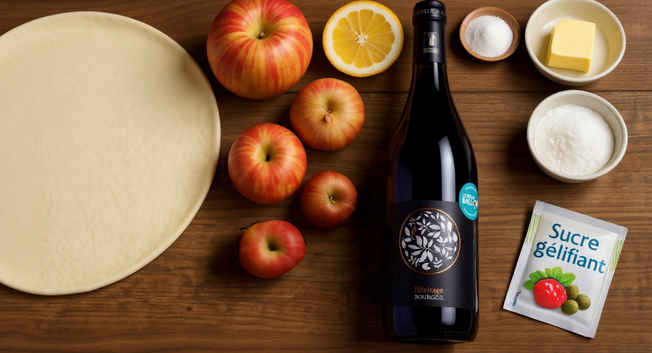 Ingredientes da tarte vigneronne